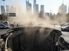 Shanghái: Gigantesco Socavón Devora Avenida en Plena Construcción de Metro Socavón Shanghái Metro